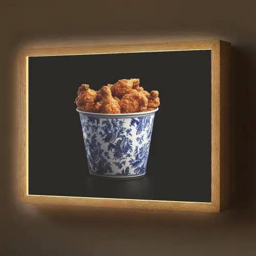 Kip - Bucket - Delfts blauw - Lekker Light Box met batterij (Wandlamp) middel -z3d_website