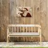 Kerstman - Rendier - Kerst - Christmas Tuinposter op houten frame 2 cm dik klein -sfeer4