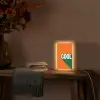 Cool - Oranje - Groen Light Box met kabel (Tafellamp) klein -sfeer4