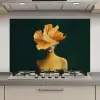 Vrouw - Hoed - Geel keuken achterwand spatscherm klein -3d_website