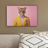 Tijger - Bril - Geel - Jasje canvas 2cm klein -sfeer3