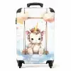 Schommelende baby eenhoorn NBS - Handbagage koffer - Unisex middel -productfoto_recht