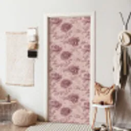 Reliëf - Pioenrozen - Roze deurposter klein 289 -sfeer6