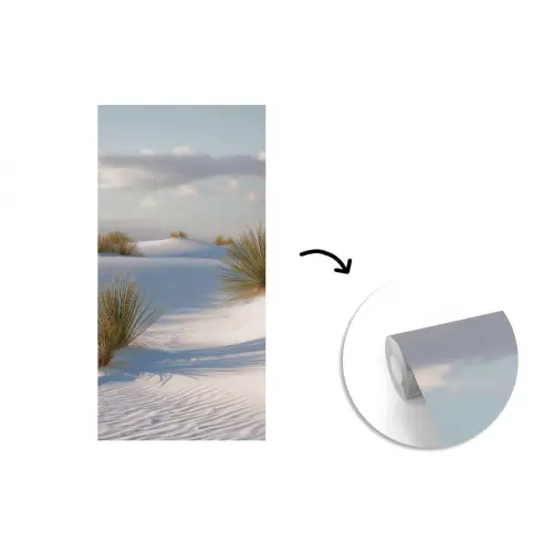 Duinen - Gras - Wolken - Beige fotobehang vinyl groot -3d