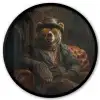Beer - Bruin - Pak - Hoed Fotolijst rond zonder passe partout klein -3d