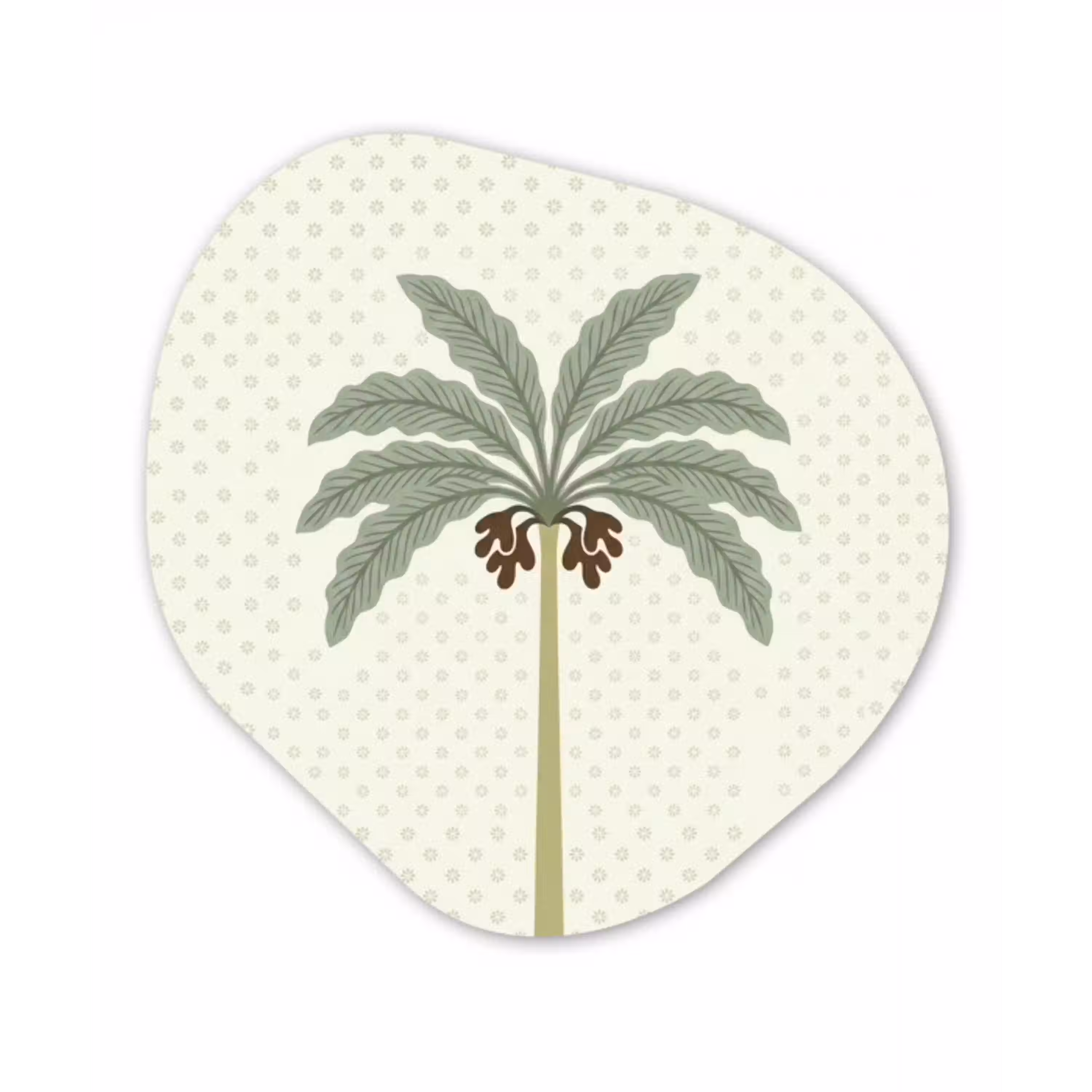 Boom - Bladeren - Groen - Decoratief - Beige Wandcirkel Organisch Forex 3mm klein -3d