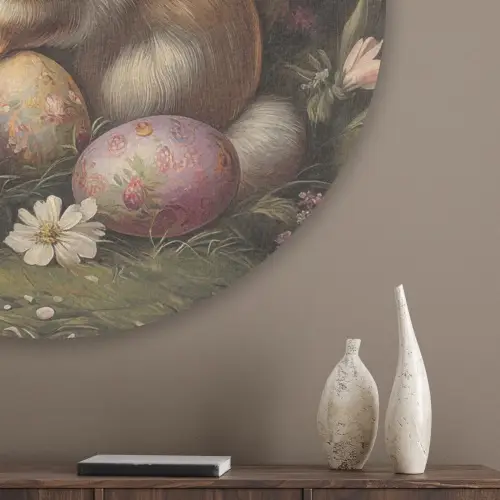 Haas - Stilleven - Bloemen Akoestische PET Vilt - Rond klein -sfeer5_closeup
