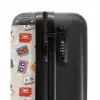 Retro disco cassettes patroon diverse kleuren NBS - Handbagage koffer - Kinderen Unisex middel -slot