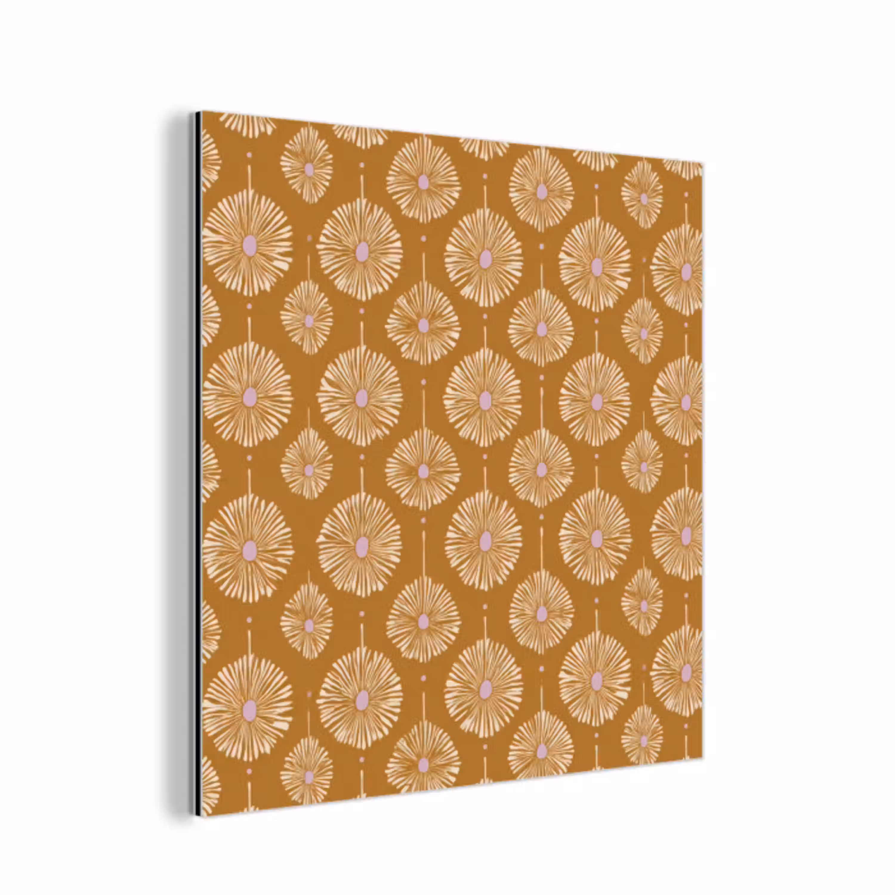 Bloemen - Modern - Oker aluminium wit klein 46 -3d