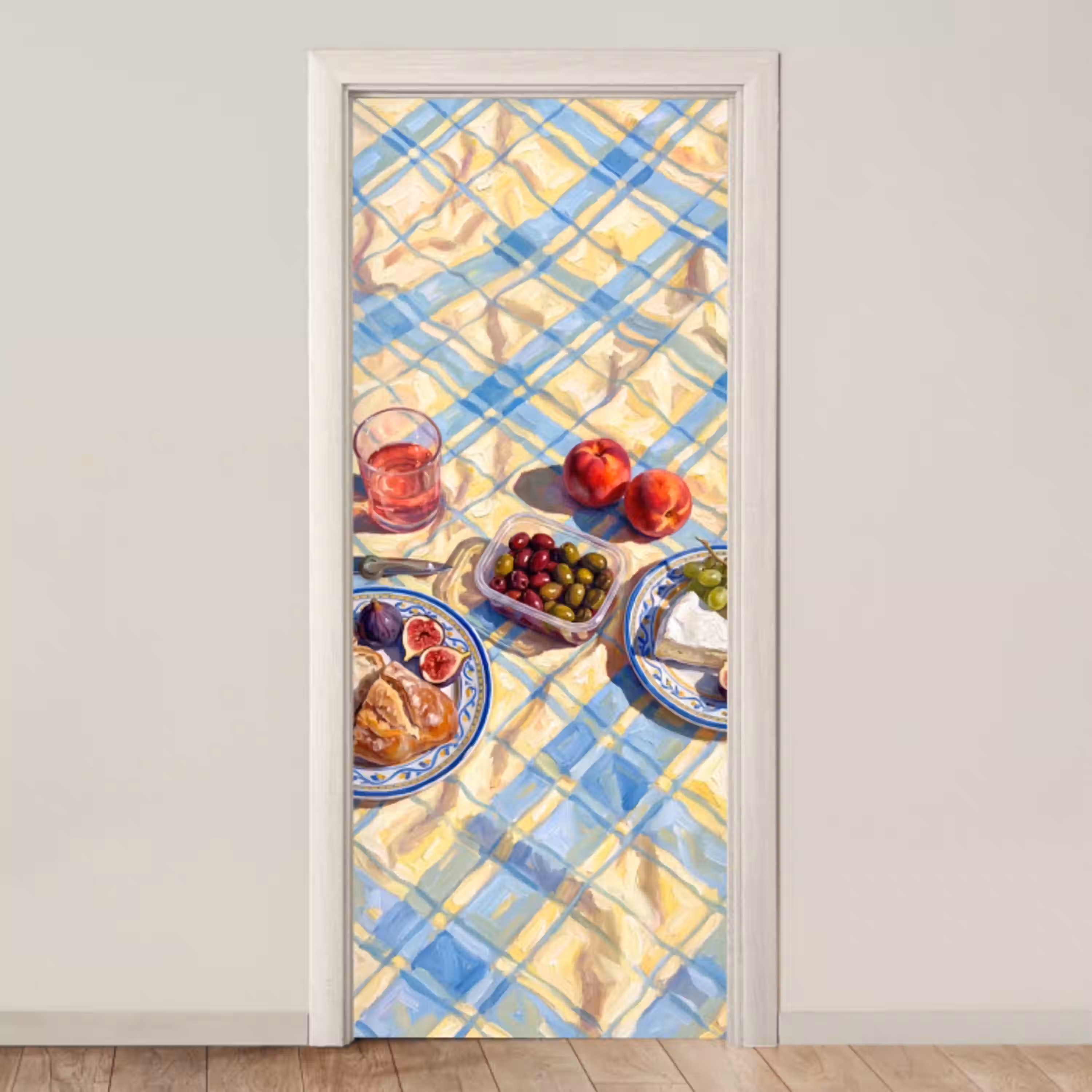 Eten - Picknick - Zomer deurposter klein -3d_beige