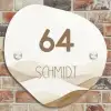 Beige landschap - Modern Naambord Organisch middel -sfeer10