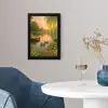 Eenden - Vijver - Bloemen fotolijst zwart zonder passe partout klein -sfeer4