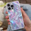 Golvend - Pasteltinten - Glanzend - Stof Hoesje iPhone 16 Pro Max met koord klein -sfeer3