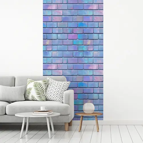 Paars - Blauwe - Muur fotobehang vinyl groot 64 -woonkamer