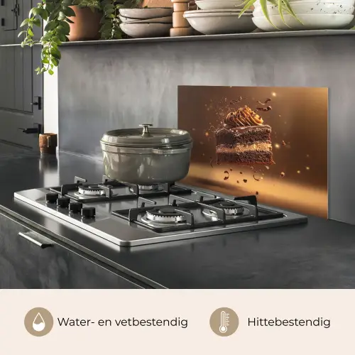 Taart - Chocolade - Eten - Brownie keuken achterwand spatscherm klein -usp_NL