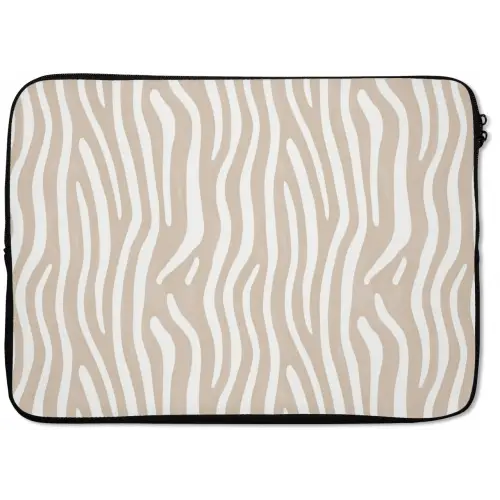 Abstract - Zebra - Beige laptophoes neopreen klein 279 -zkaufland3dotto