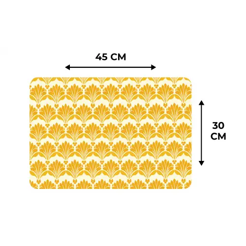 Patroon - Motief - Geel Placemat vinyl groot 368 -specs