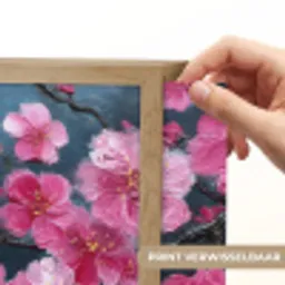 Bloem - Bloesems - Roze - Abstract Light Box met batterij (Wandlamp) middel -USP_websiteprintNL