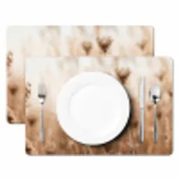 Schermbloem - Droogbloem - Winter - Beige - Minimalistisch Placemat vinyl groot -zzsfeer2_Kitchenyeah-website