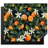 Sinaasappels - Bloesems - Bladeren - Tropisch Inductie beschermer vinyl 3mm middel -3d