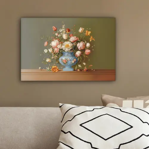 Neutral - Bloemen - Boeket - Vaas canvas 2cm klein -sfeer3
