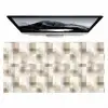 Textuur - Linnen - Beige Muismat XXL klein 681 -zzz3d
