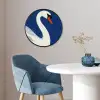 Zwaan - Wit - Snavel - Illustratie Fotolijst rond zonder passe partout klein -sfeer2