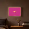 Smile - Stippen - Roze Light Box met batterij (Wandlamp) middel -sfeer4