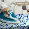 Mint - Blauw - Lijnen - Abstract Wandkleed katoen klein 269 -sfeer9