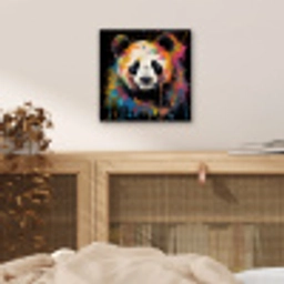 Panda - Graffiti - Dieren - Zwart - Kleuren aluminium wit klein -sfeer3