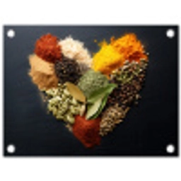 Specerijen - Mix - Hartvorm - Zwart tuinposter los doek klein -3d