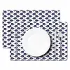 Oceaan - Vis - Blauw - Wit Placemat vinyl groot 368 -zzsfeer2_Kitchenyeah-website