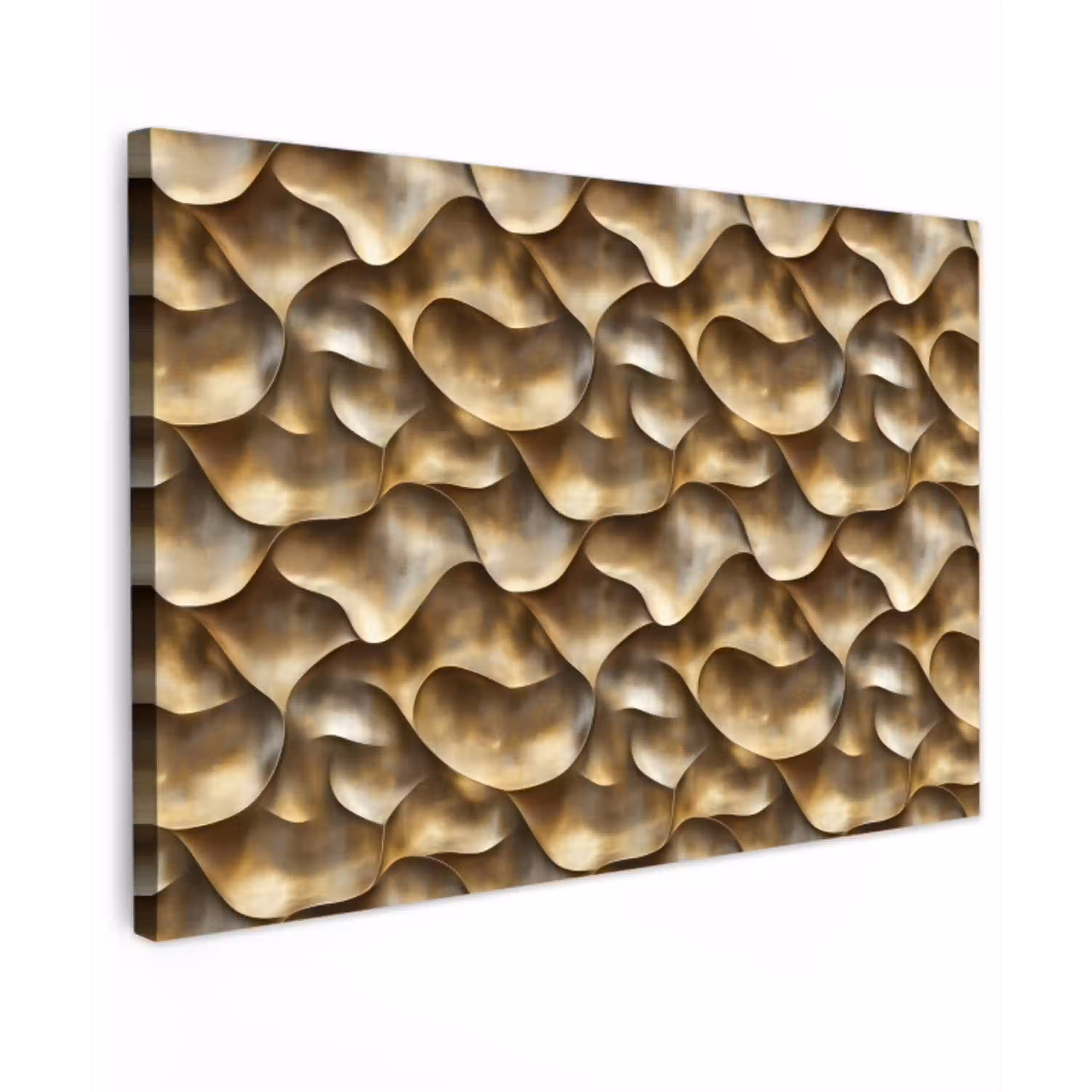 Abstract - Antiek - Goud Tuinposter op houten frame 2 cm dik klein 845 -3d