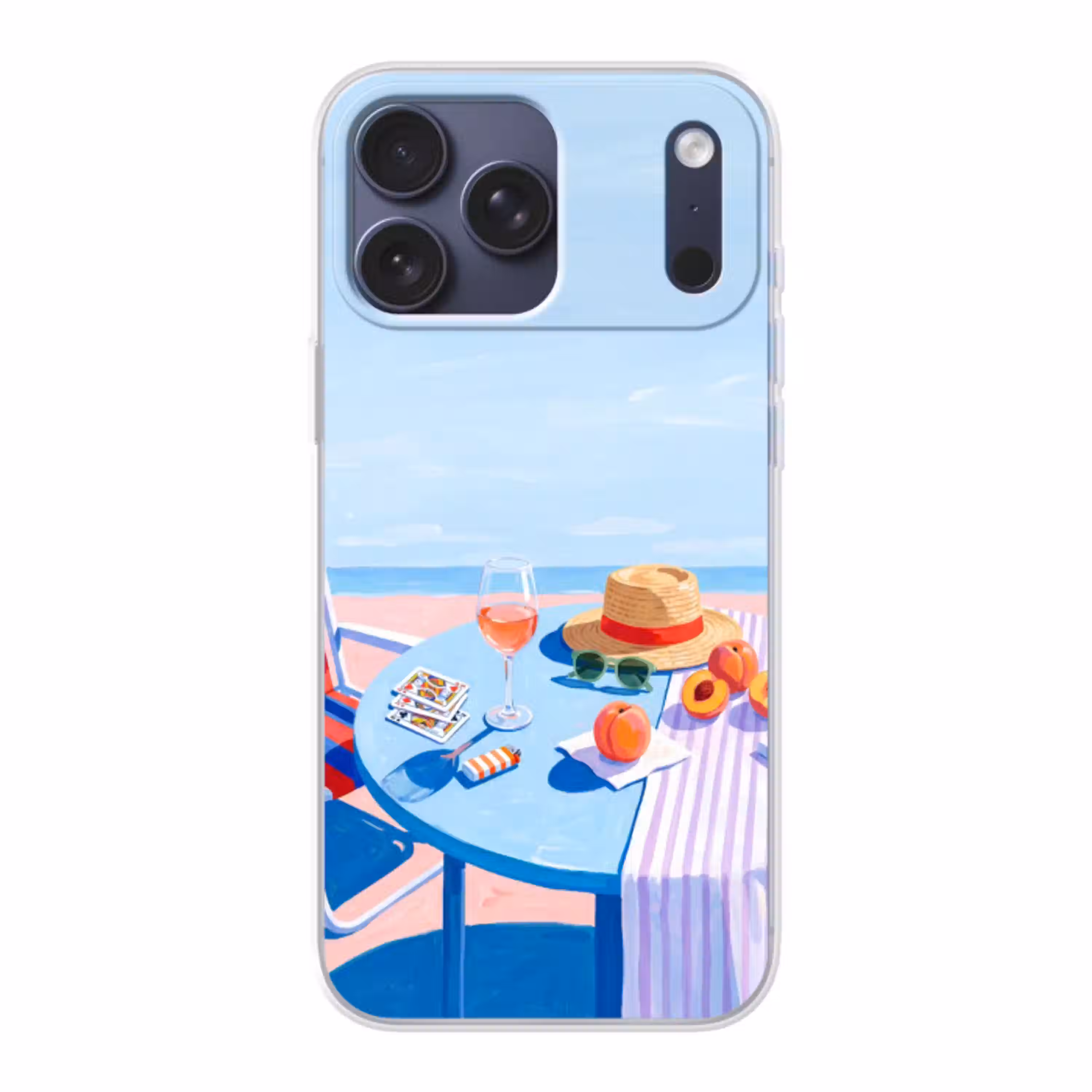 Strand - Picknick - Zomer Telefoonhoesje iPhone 17 Pro Max klein -3d