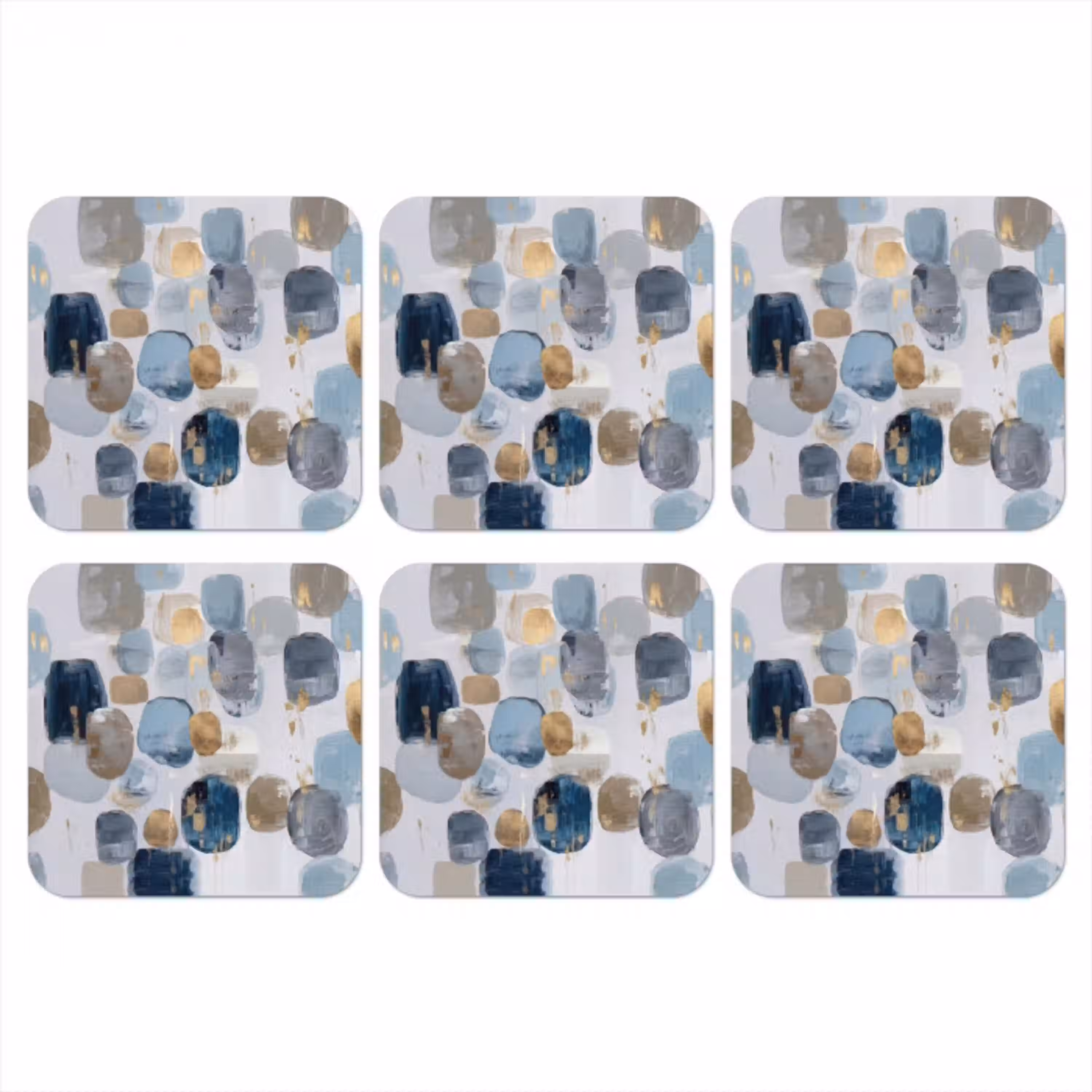 Abstract - Goud - Vormen onderzetter kurk middel -3d