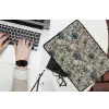 Pauw - Bloemen - Blauw laptophoes neopreen klein 279 -bureau
