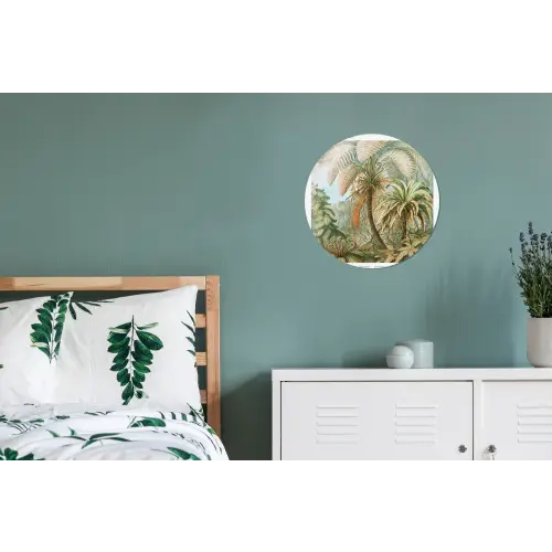 Filicinae - Tuindecoratie - Tuinposter - Vintage - Oude meesters Wandcirkel aluminium klein -slaapkamer
