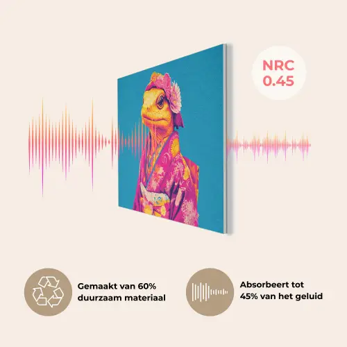 Bloemenkrans - Hagedis - Kimono - Paars PET vilt klein -USP_NL