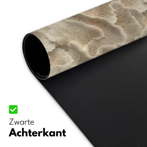 Waaierstructuren - Beige - Vezeltextuur Muismat XXL klein 681 -sfeer2