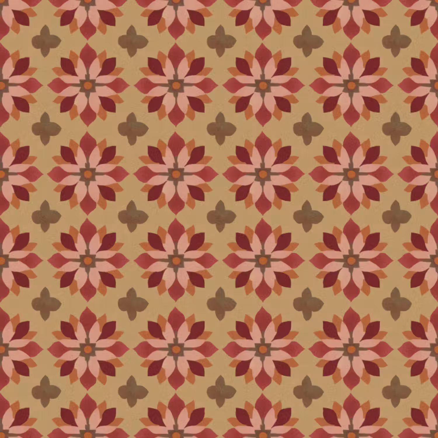 Behang - Bloemen - Retro - Groen
