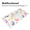 Eieren - Kleurrijk - Patroon Muismat XXL klein -sfeer4