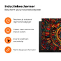 Mandala - Cirkels - Patronen Inductie beschermer vinyl 3mm klein -zzzzzzz-td-ups
