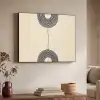 Geometrische bogen - Minimalistisch - Symmetrisch Textielframe zwart klein -sfeer3