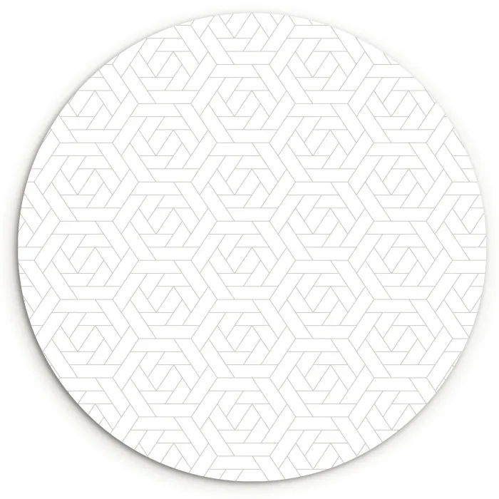 Grafisch - Patroon - Modern - Tegels Wandcirkel kunststof plaat 5mm dik klein 188 -3d