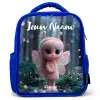 Fairy - Bos - Glitters Kinderrugzak - Blauw middel -3d