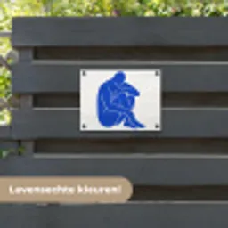 Lichaam - Abstract - Blauw tuinposter los doek klein -sfeer3