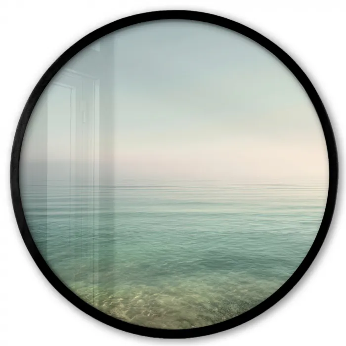 Zee - Horizon - Blauw - Mist Fotolijst rond zonder passe partout klein -3d