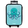 Octopus - Water - Blauw Kinderkoffer - Zwart klein -zzz_website3d