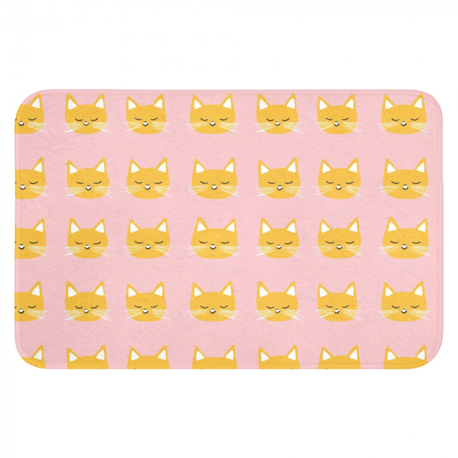 Katten - Patroon - Roze Badmat klein 997 -3d