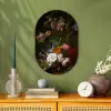 Vaas met bloemen - Schilderij van Rachel Ruysch Wandcirkel Ovaal Forex klein -sfeer2